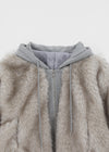 Hazelley Fur Hooded Zip-up