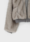 Hazelley Fur Hooded Zip-up