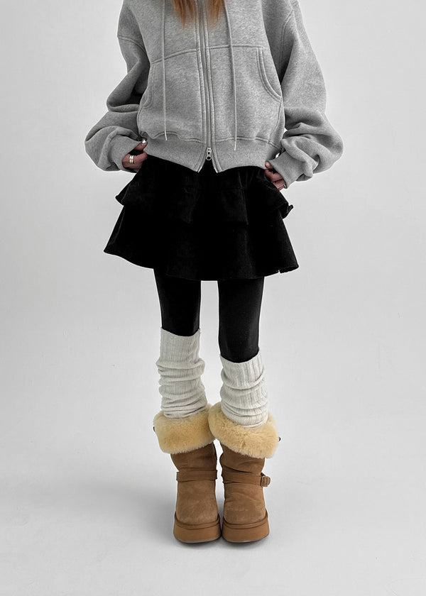 Umki Corduroy Cancan Mini Skirt