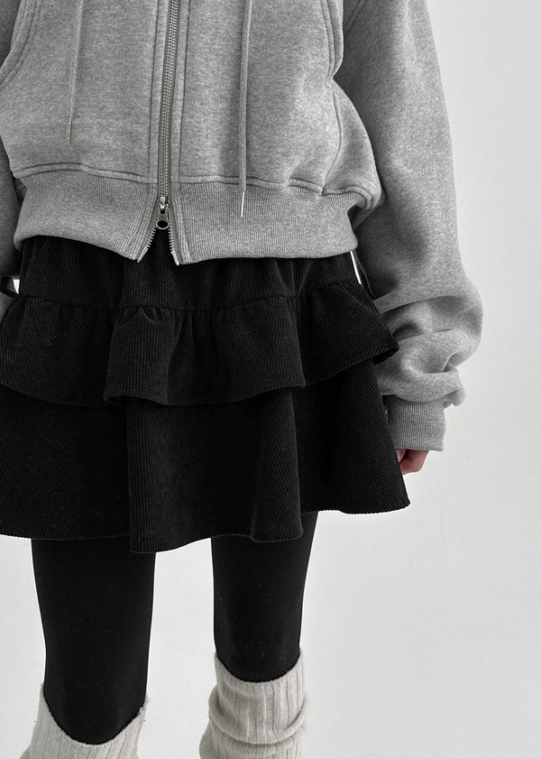 Umki Corduroy Cancan Mini Skirt