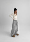 (UNISEX) Toang Slit Balloon Wide Two-Way Banding Pants (F/W Ver.)