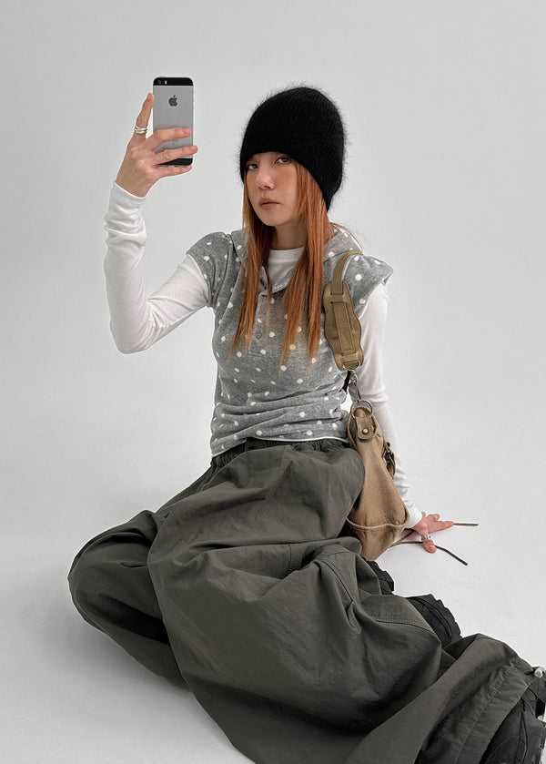 (UNISEX) Kennut Wide Balloon Padded Banding Pants