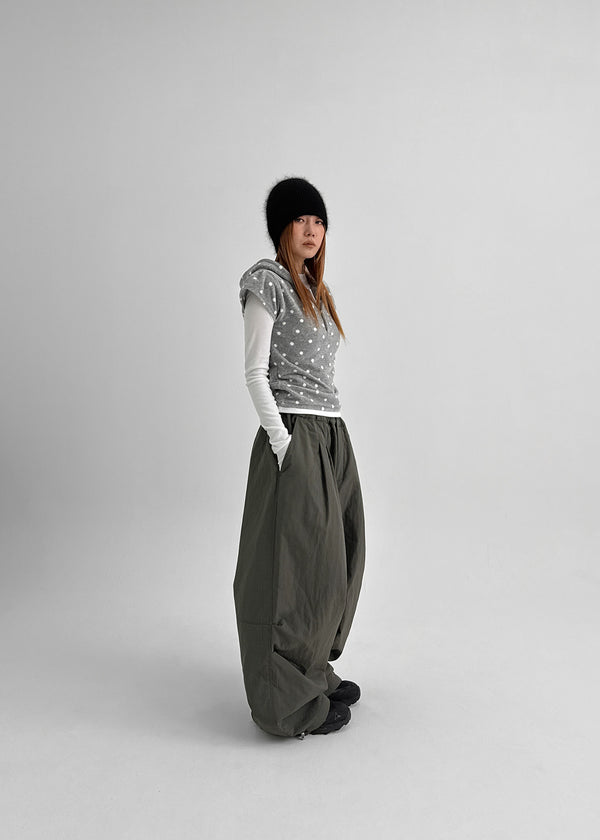 Sendio Dot Veloa Cap Sleeves Short Sleeve Hoodie