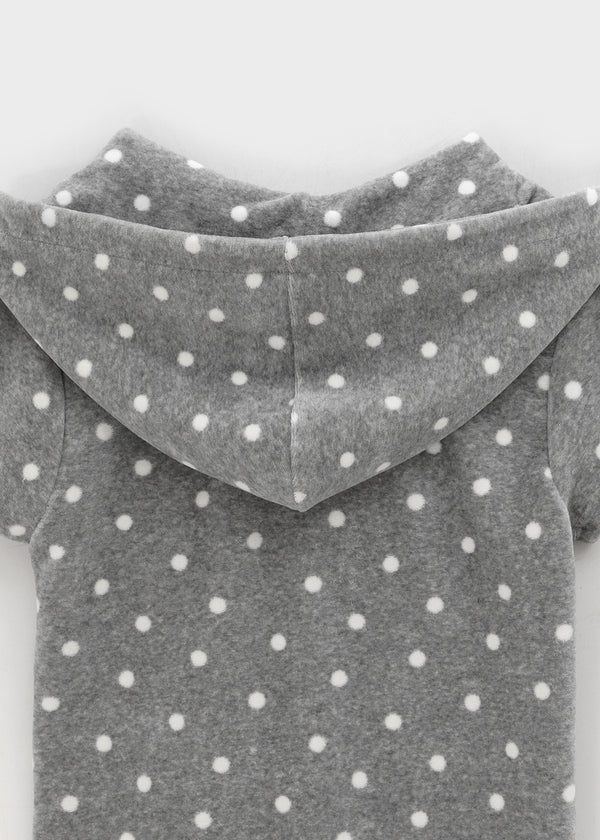 Sendio Dot Veloa Cap Sleeves Short Sleeve Hoodie