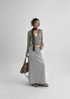 Noser Woolen Fleece Long Skirt