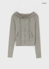 Living Soft Tencel Hooded Zip-up (30% Wool)