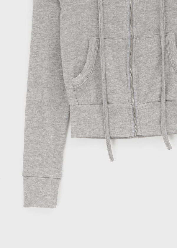 Living Soft Tencel Hooded Zip-up (30% Wool)