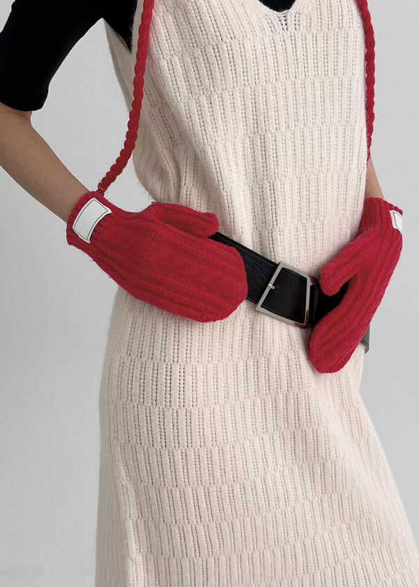 Reven Strap Cable Finger-Hole Hand-Warmer Gloves