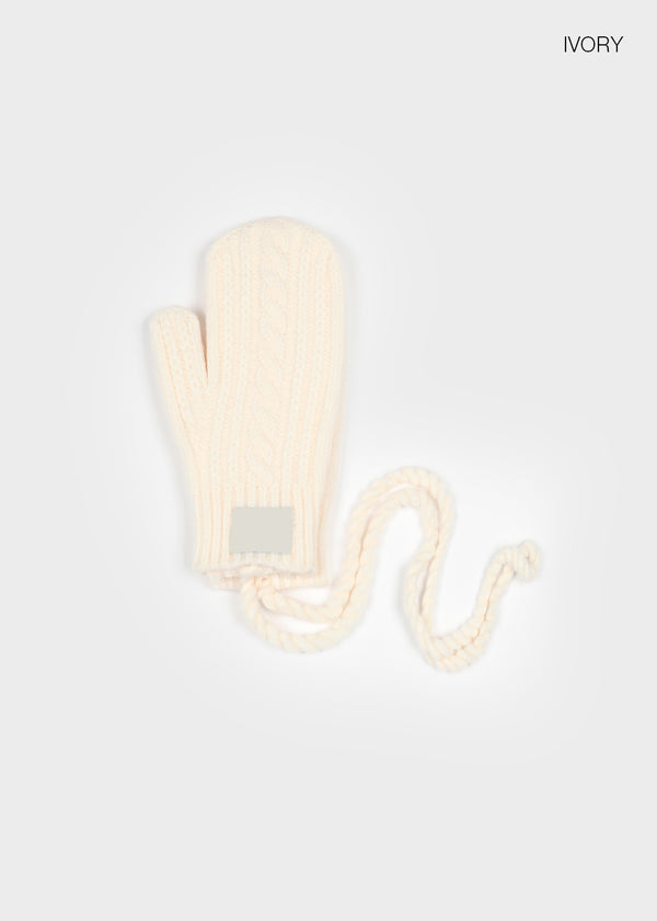 Reven Strap Cable Finger-Hole Hand-Warmer Gloves