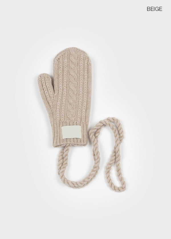 Reven Strap Cable Finger-Hole Hand-Warmer Gloves