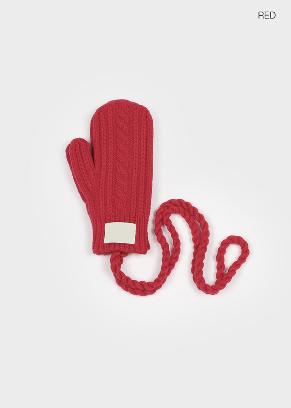 Reven Strap Cable Finger-Hole Hand-Warmer Gloves