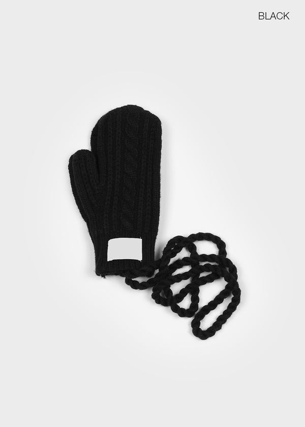 Reven Strap Cable Finger-Hole Hand-Warmer Gloves