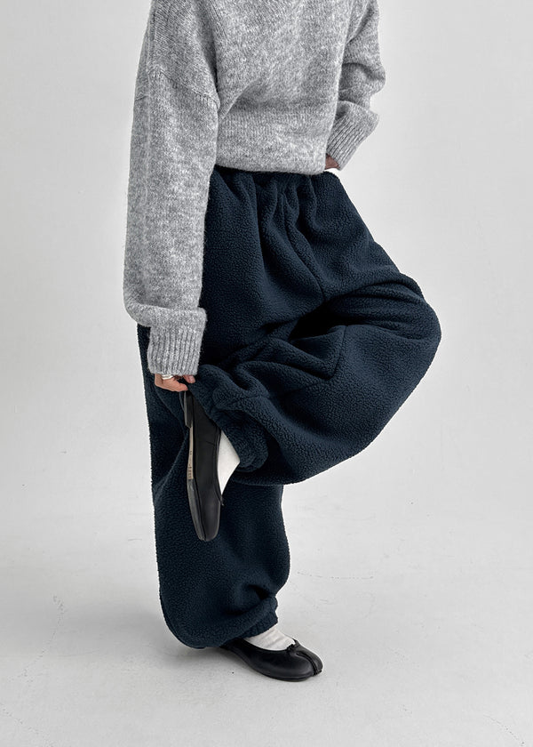(UNISEX) Pondin Banding Fleece Wide Jogger Pants