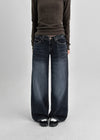 Runel Low-waist Straight Denim Pants