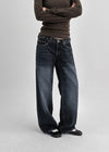 Runel Low-waist Straight Denim Pants