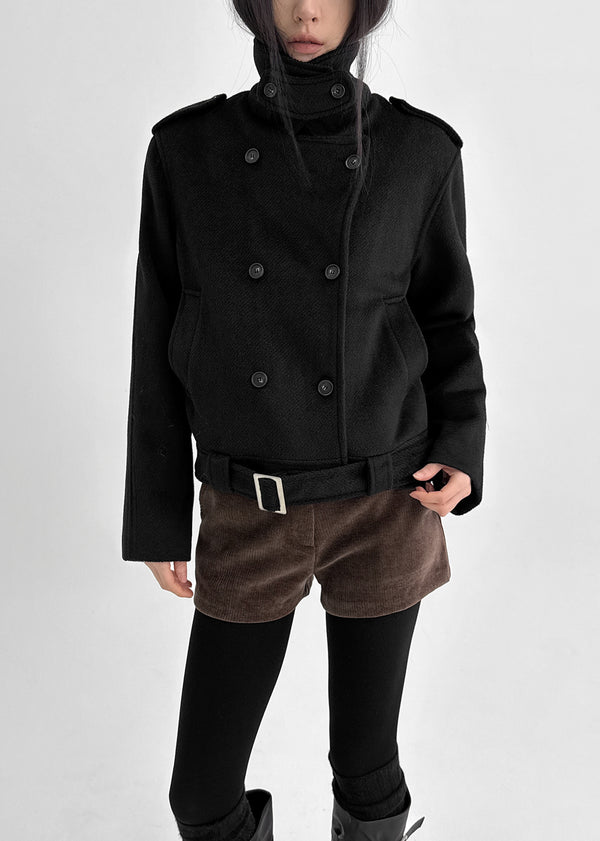 Lesoti Quilted Double Short Coat (Belt Set)