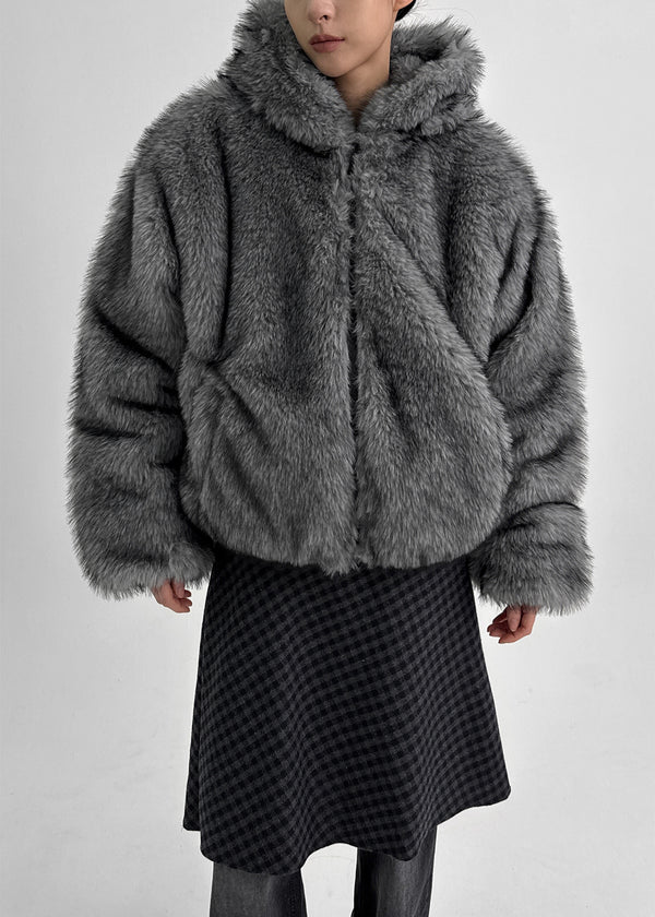 (UNISEX) Revlon Overfit Fur Hooded Jumper