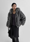 (UNISEX) Revlon Overfit Fur Hooded Jumper
