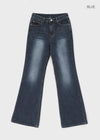 Nokel Fleece Bootcut Wide Denim Pants