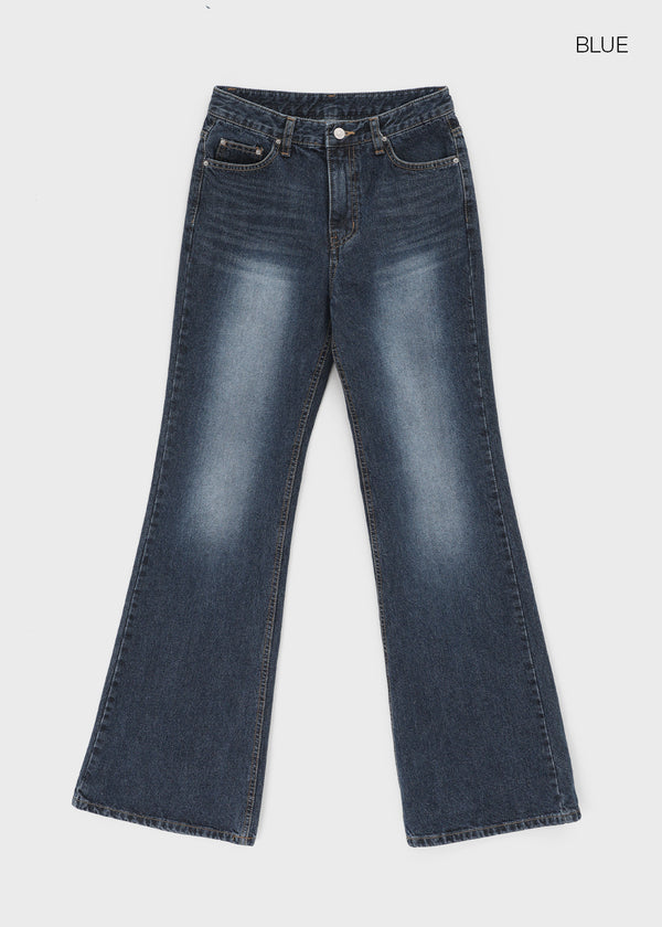 Nokel Fleece Bootcut Wide Denim Pants