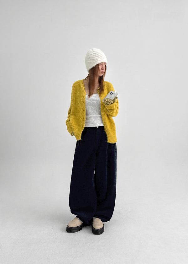 Rotion Fur Knit Cardigan