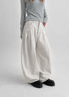 Sochem Fleece Slit Balloon Wide Pants