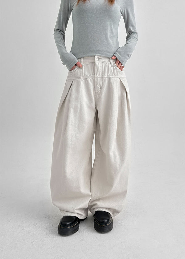 Sochem Fleece Slit Balloon Wide Pants