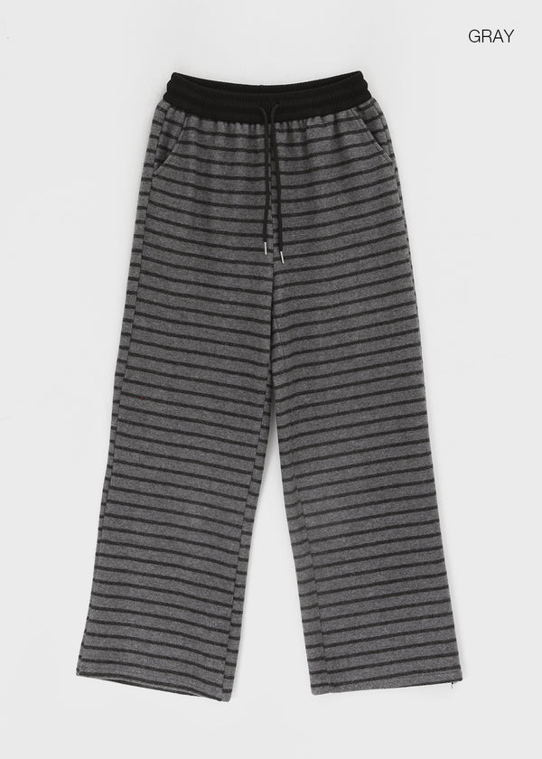 Kemdon Striped Fleece Banding Pants
