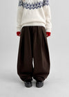 Sochem Fleece Slit Balloon Wide Pants