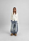 (UNISEX) Pyron Washed Wide Denim Pants