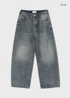(UNISEX) Pyron Washed Wide Denim Pants
