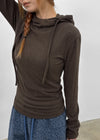 Pochit Angora Hooded Long Sleeve T-shirt