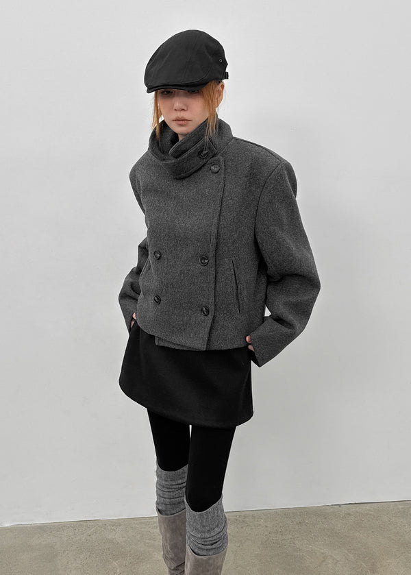 Selnu Double Button Short Coat