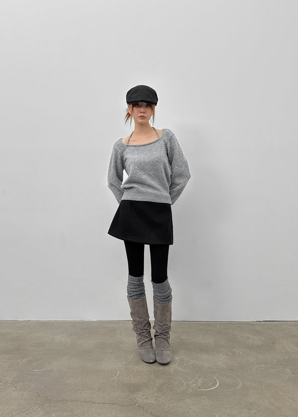 Polent Wool Miniskirt