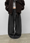 (UNISEX) Carlat Pintuck Wool Balloon Slacks