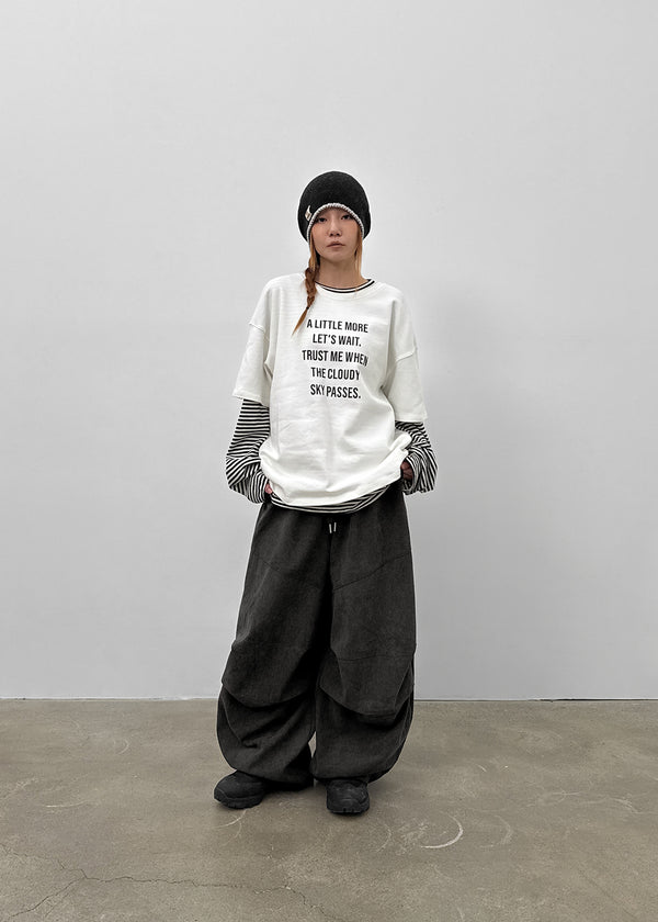 (UNISEX) Naples Corduroy Parachute Banding Pants