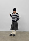 Parisian Striped Collar Wool Knit