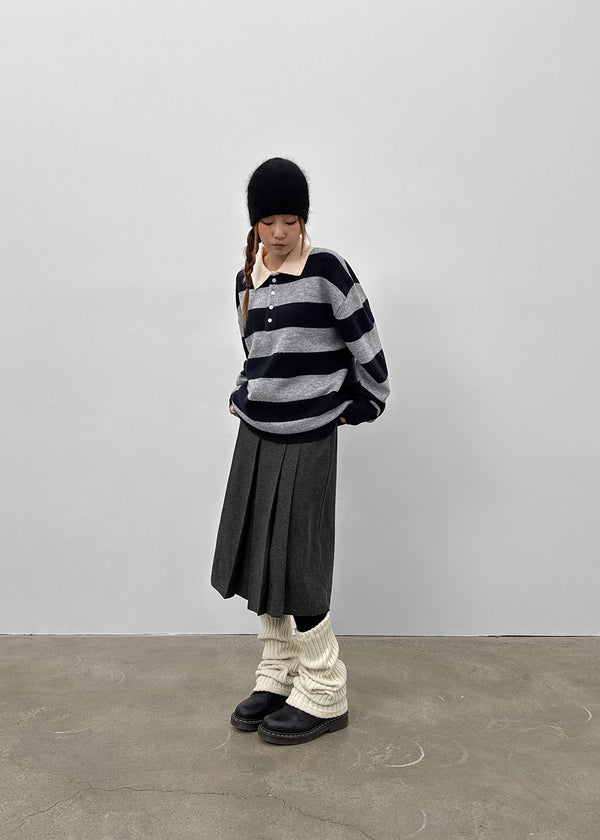 Cityeh Pleated Midi Skirt (50% Wool)