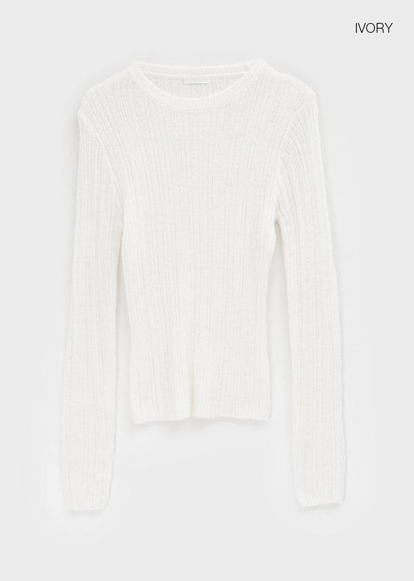 Contem Ribbed Round Wool Knit