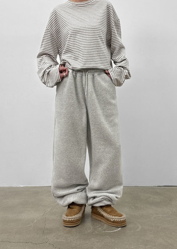 Shaunte Fleece String Banding Pants (Set Available)