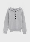 Pursont Button Knit Hoodie