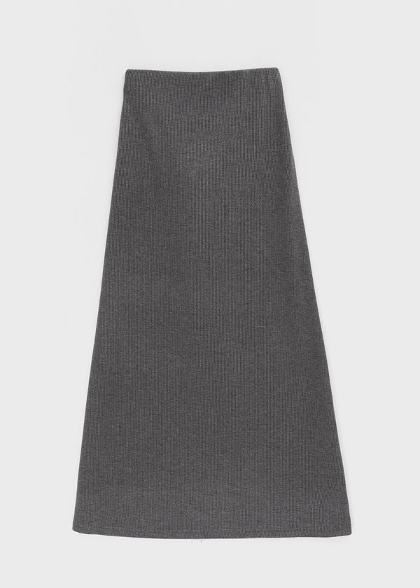 Wakon Strap Ribbed Long Skirt