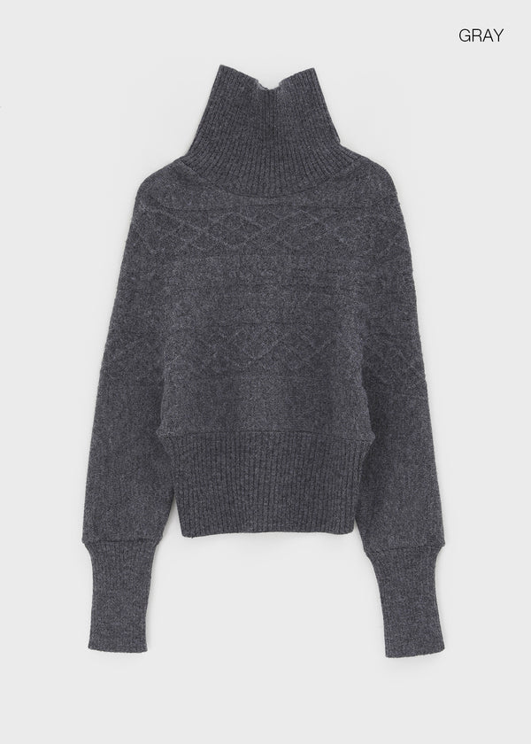 Huren Vintage Cable Turtleneckr Knit