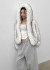 Yolong Two-Tone Hooded Fur Jacket