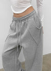 Delaying Cut-out Fleece String Pants