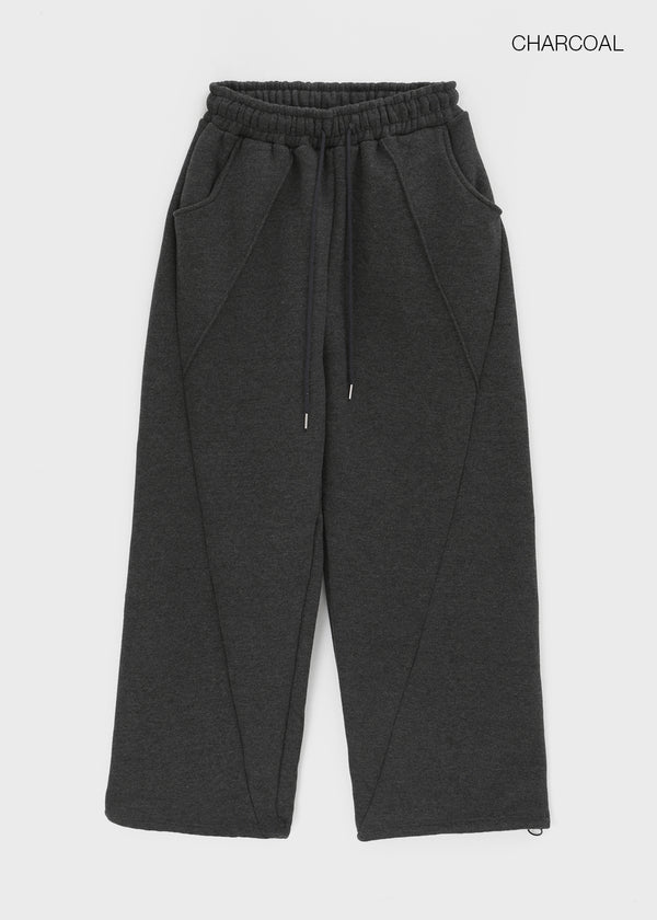 Delaying Cut-out Fleece String Pants
