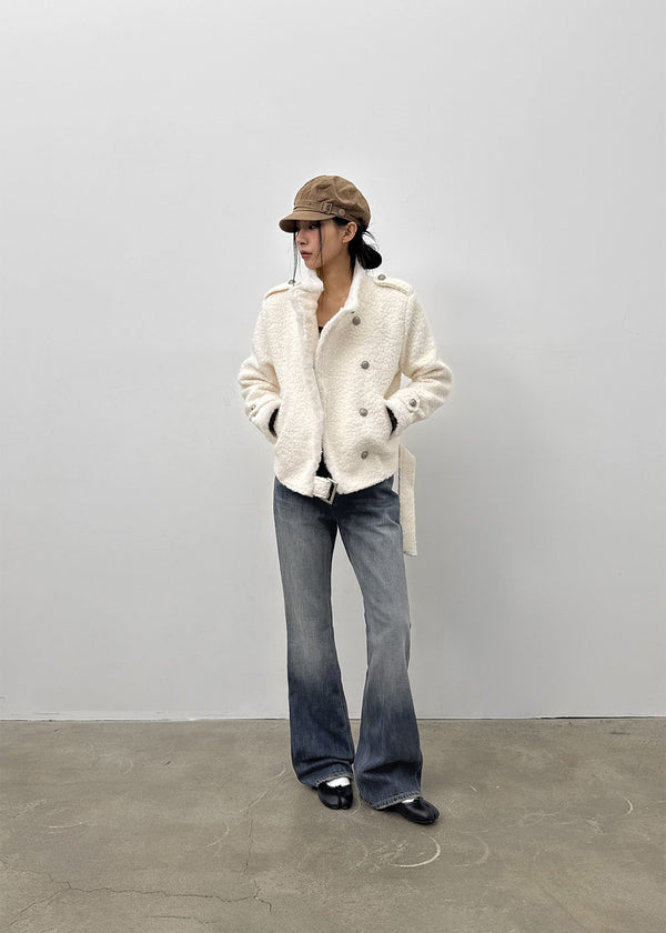 Cash Wong Washed Bootcut Denim Pants