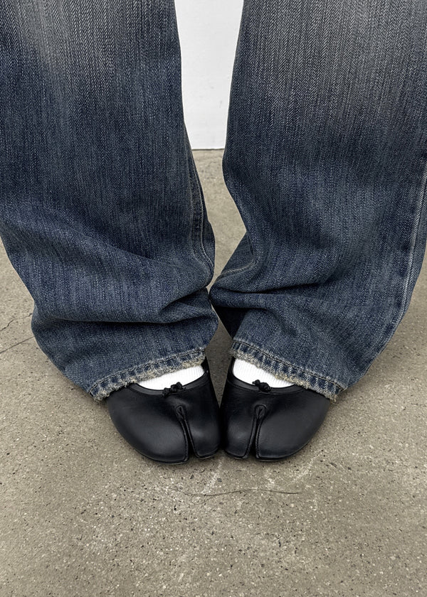 Cash Wong Washed Bootcut Denim Pants