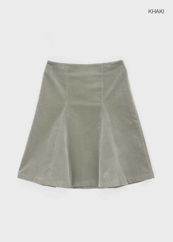 Kininchi Corduroy Midi Skirt