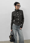 Meloding Vintage High Neck Jacket